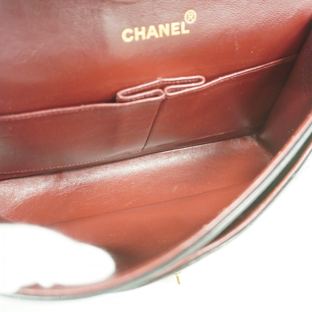 Chanel Matelass√© Shoulder Bag, Double Flap, Chain, Lambskin, Black, Women's - Picture 4 of 11
